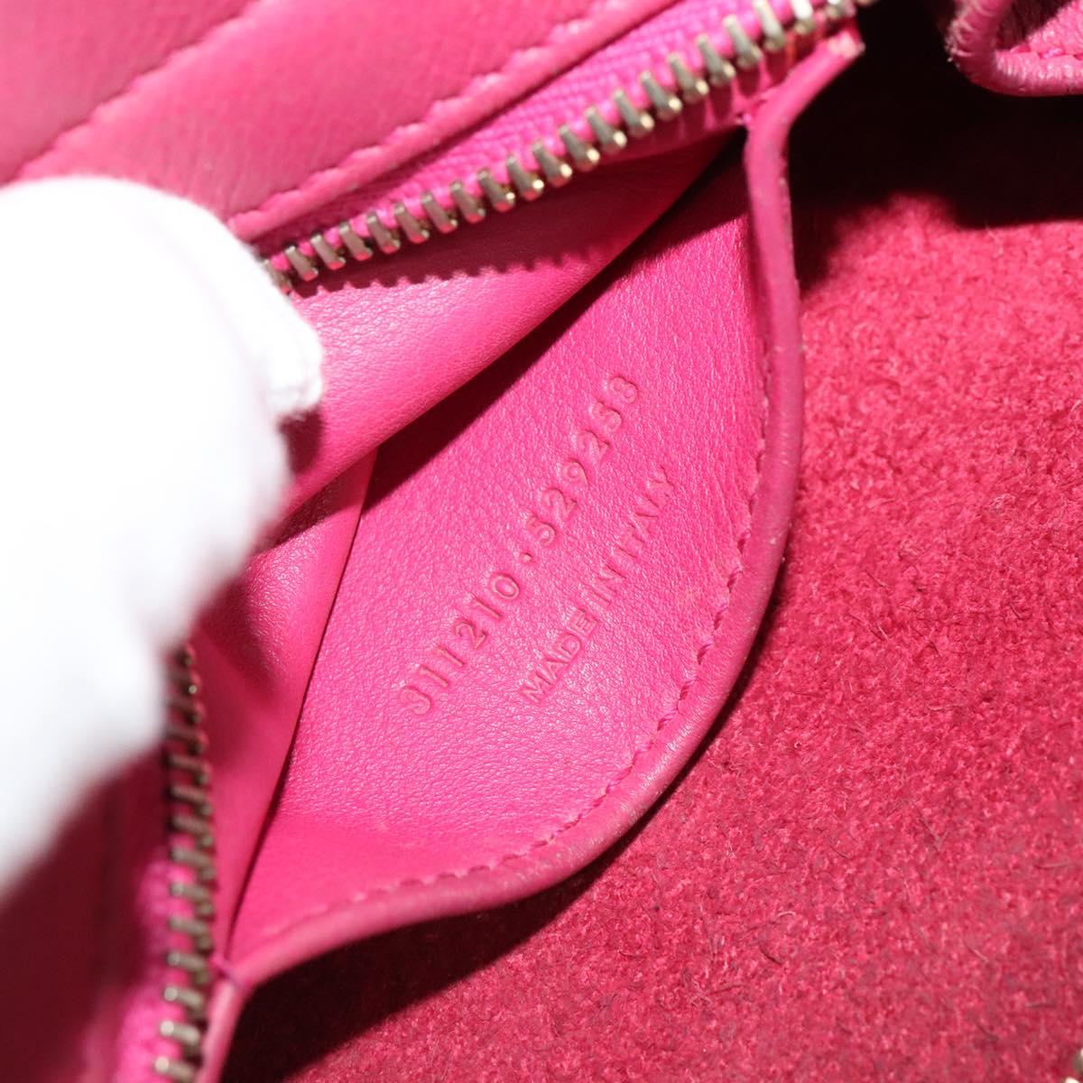 SAINT LAURENT Petit Cabas Hand Bag Leather 2way Pink Gold 311210 Auth 122446