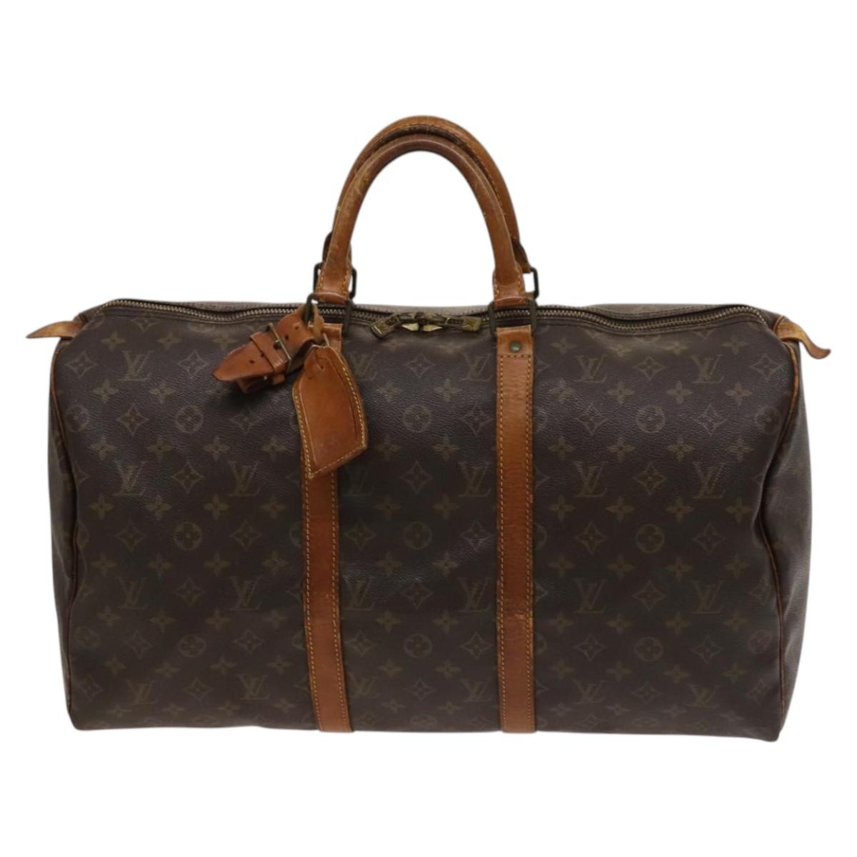 LOUIS VUITTON Monogram Keepall 50 Boston Bag M41426 LV Auth 122457