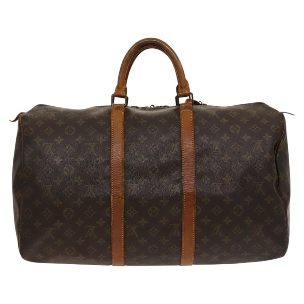 LOUIS VUITTON Monogram Keepall 50 Boston Bag M41426 LV Auth 122457