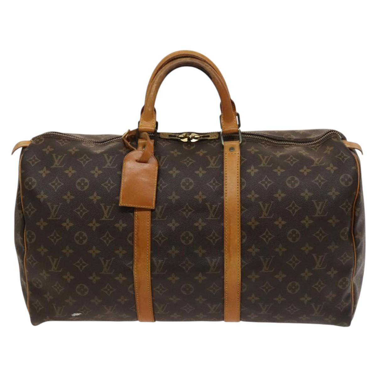 LOUIS VUITTON Monogram Keepall 50 Boston Bag M41426 LV Auth 122460