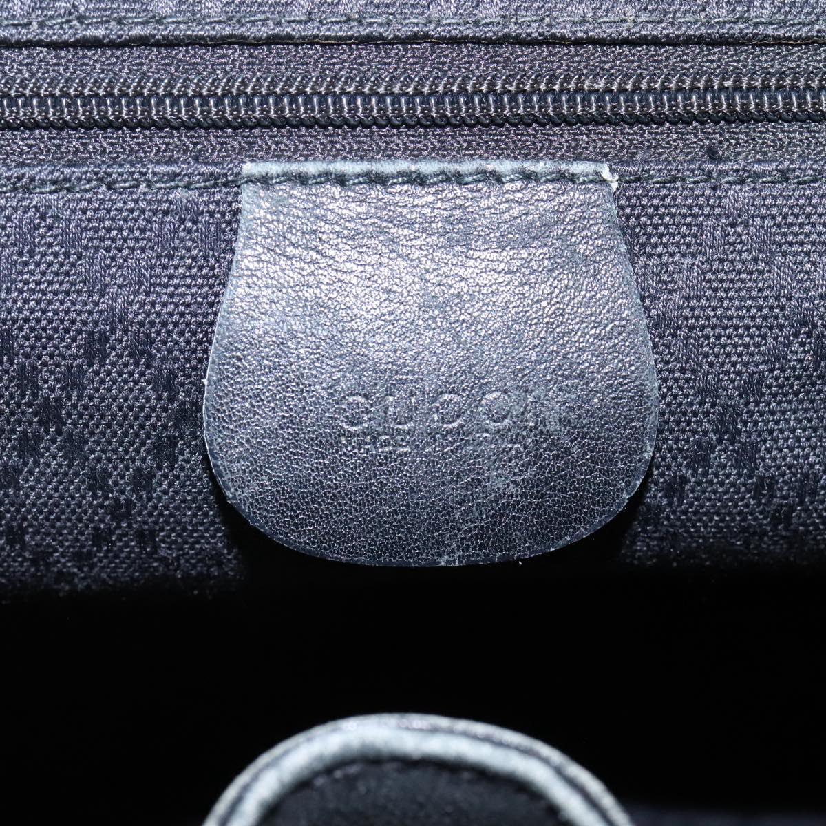 GUCCI Bamboo Backpack Leather Black Gold 003 2058 0016 Auth 122470