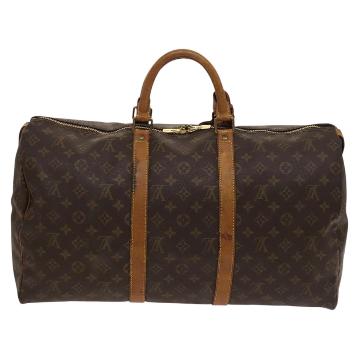 LOUIS VUITTON Monogram Keepall 50 Boston Bag M41426 LV Auth 122483