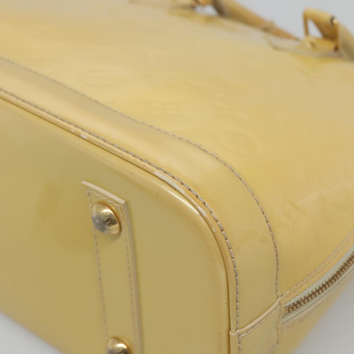 LOUIS VUITTON Monogram Vernis Alma PM Hand Bag Broncorail M91445 LV Auth 122513