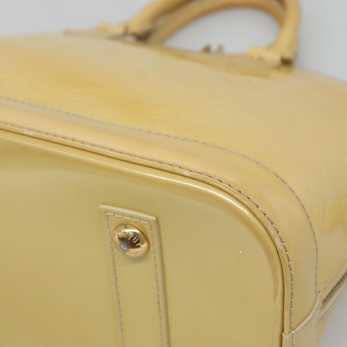 LOUIS VUITTON Monogram Vernis Alma PM Hand Bag Broncorail M91445 LV Auth 122513