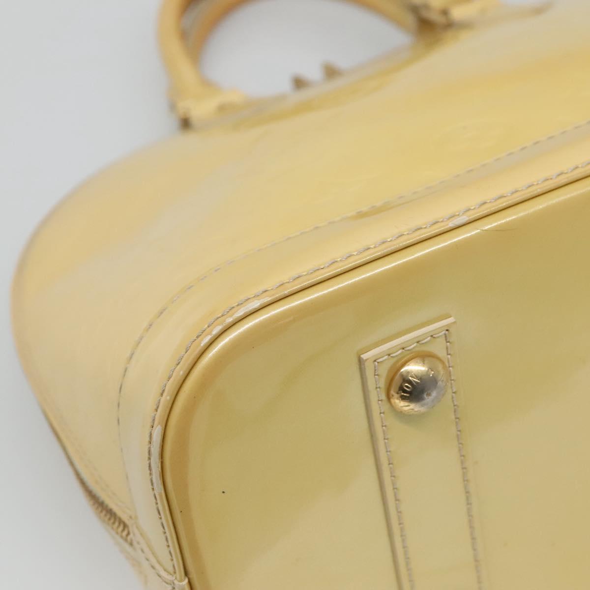 LOUIS VUITTON Monogram Vernis Alma PM Hand Bag Broncorail M91445 LV Auth 122513