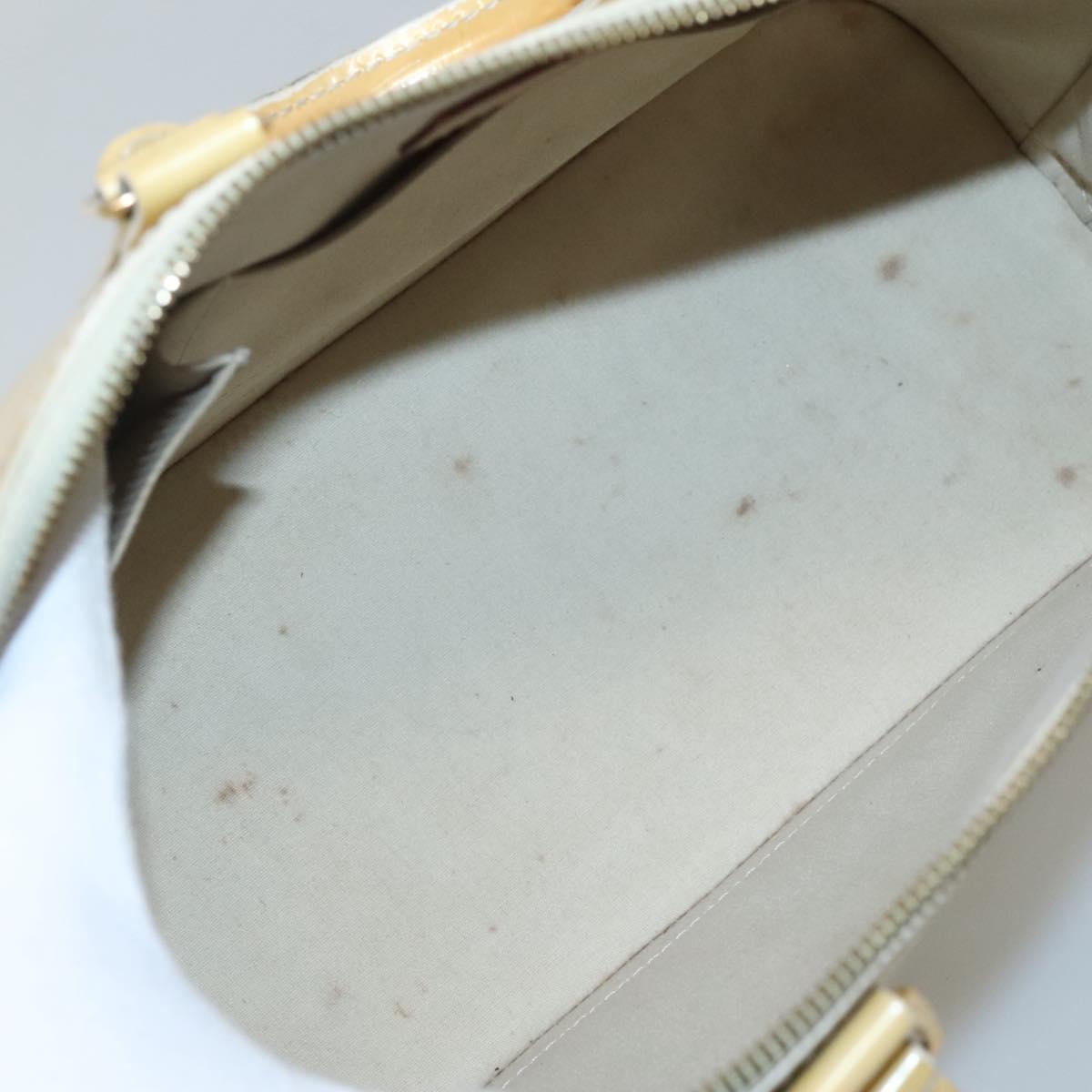 LOUIS VUITTON Monogram Vernis Alma PM Hand Bag Broncorail M91445 LV Auth 122513