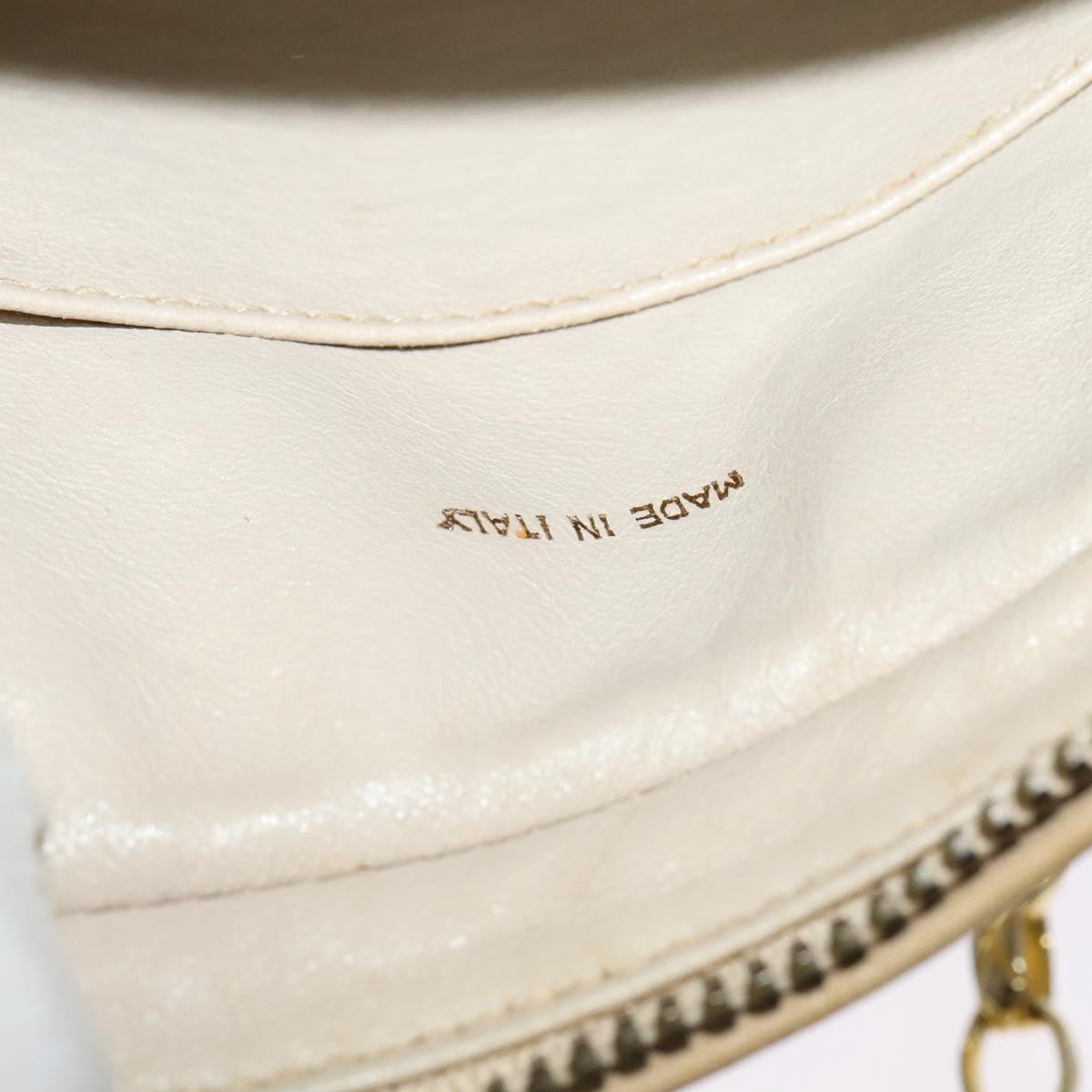 CHANEL Matelasse Chain Shoulder Bag Satin Beige Gold CC Auth 122544A