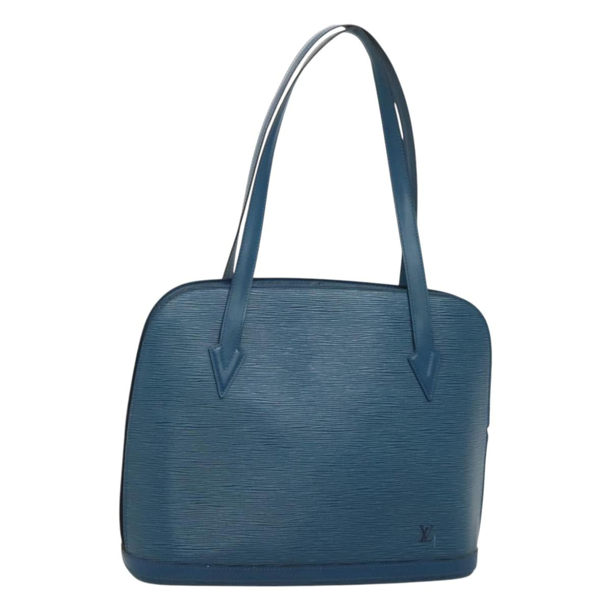 LOUIS VUITTON Epi Lussac Shoulder Bag Blue M52285 LV Auth 122569