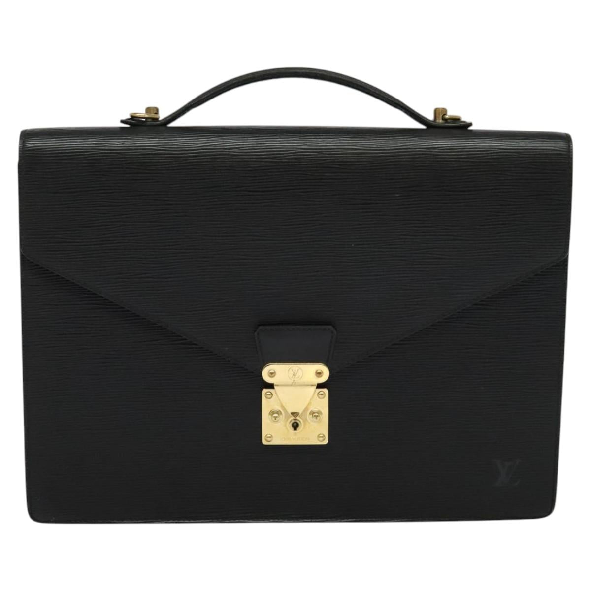 LOUIS VUITTON Epi Porte Documents Bandouliere Black M54462 LV Auth 122570