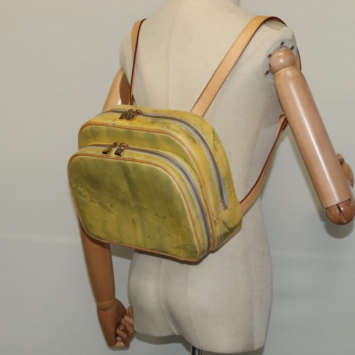 LOUIS VUITTON Monogram Vernis Marley Backpack Gris M91038 LV Auth 122572