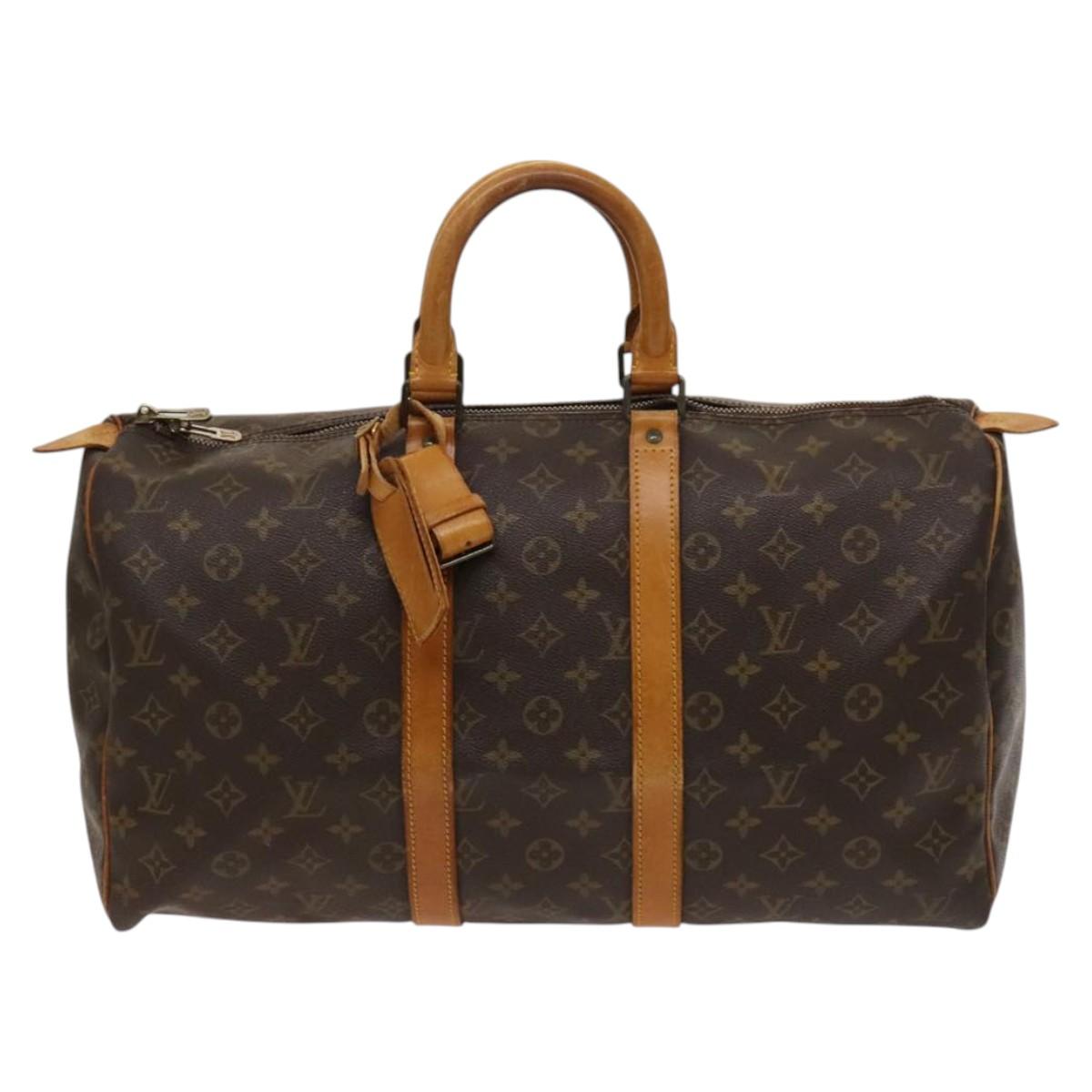 LOUIS VUITTON Monogram Keepall 45 Boston Bag M41428 LV Auth 122587