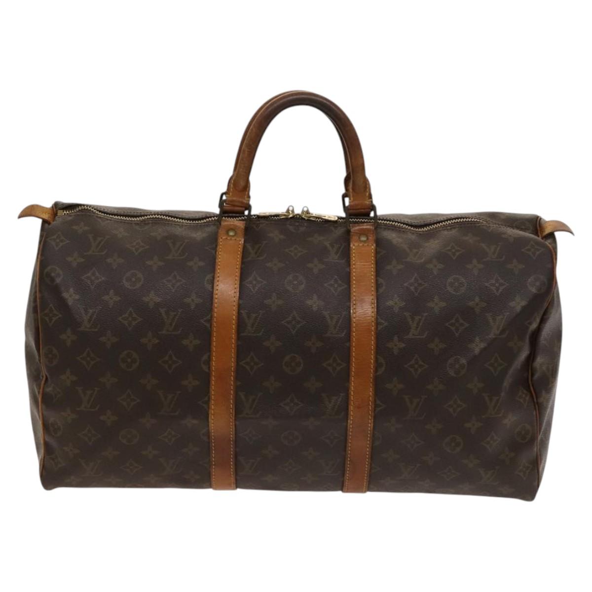 LOUIS VUITTON Monogram Keepall 50 Boston Bag M41426 LV Auth 122589