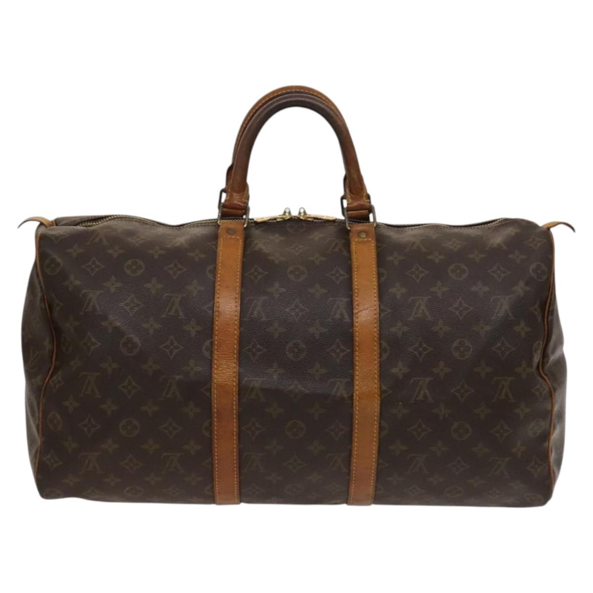 LOUIS VUITTON Monogram Keepall 50 Boston Bag M41426 LV Auth 122589