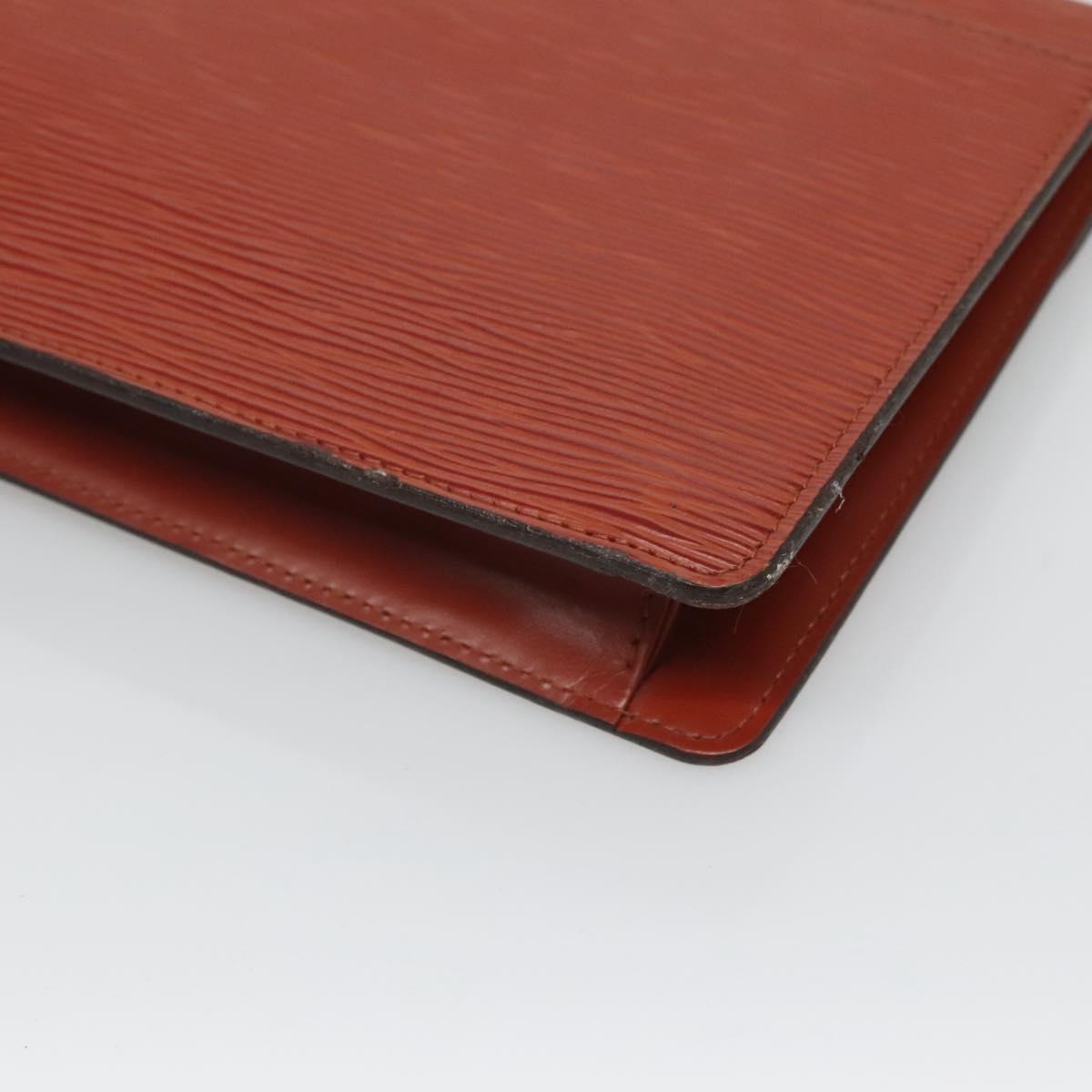 LOUIS VUITTON Epi Montaigne 27 Clutch Bag Brown LV Auth 122669
