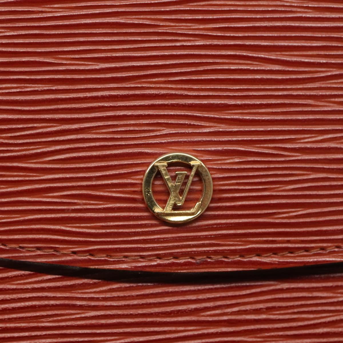LOUIS VUITTON Epi Montaigne 27 Clutch Bag Brown LV Auth 122669
