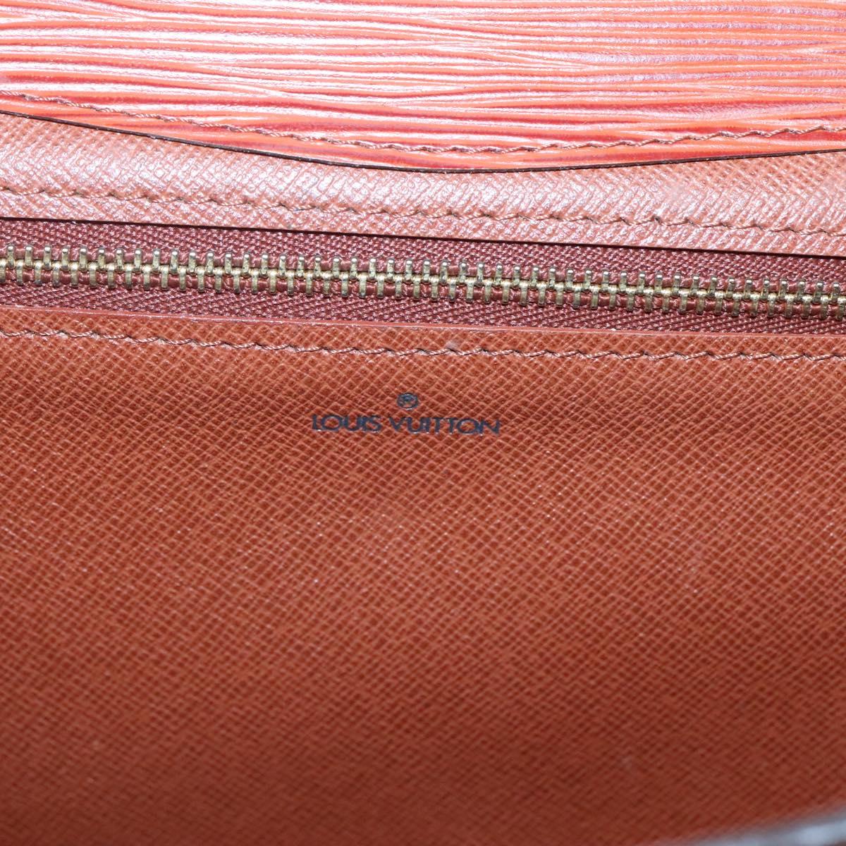 LOUIS VUITTON Epi Montaigne 27 Clutch Bag Brown LV Auth 122669