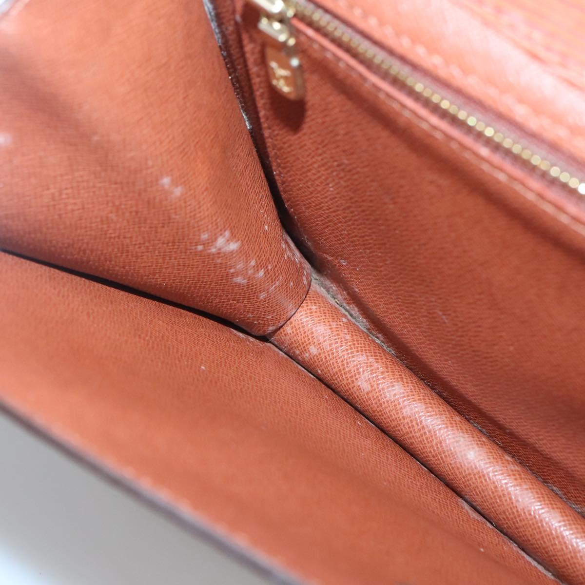 LOUIS VUITTON Epi Montaigne 27 Clutch Bag Brown LV Auth 122669