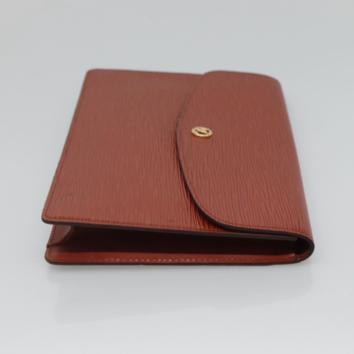 LOUIS VUITTON Epi Montaigne 27 Clutch Bag Brown LV Auth 122669