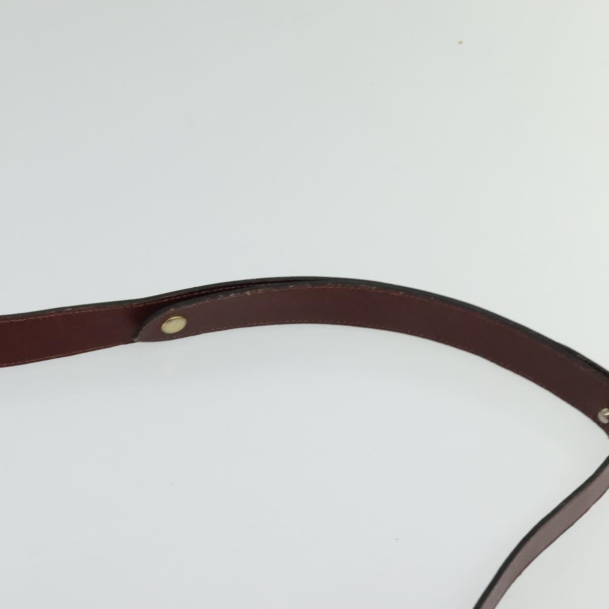 Christian Dior Trotter Canvas Shoulder Bag Red Gold Auth 122681