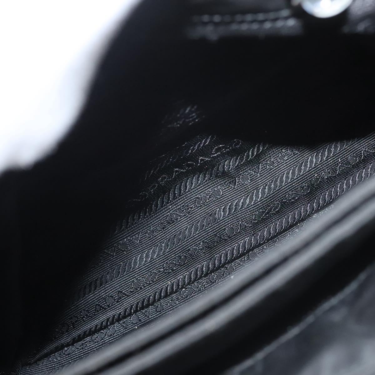 PRADA Hand Bag Nylon Plastic Black Clear Auth 122690