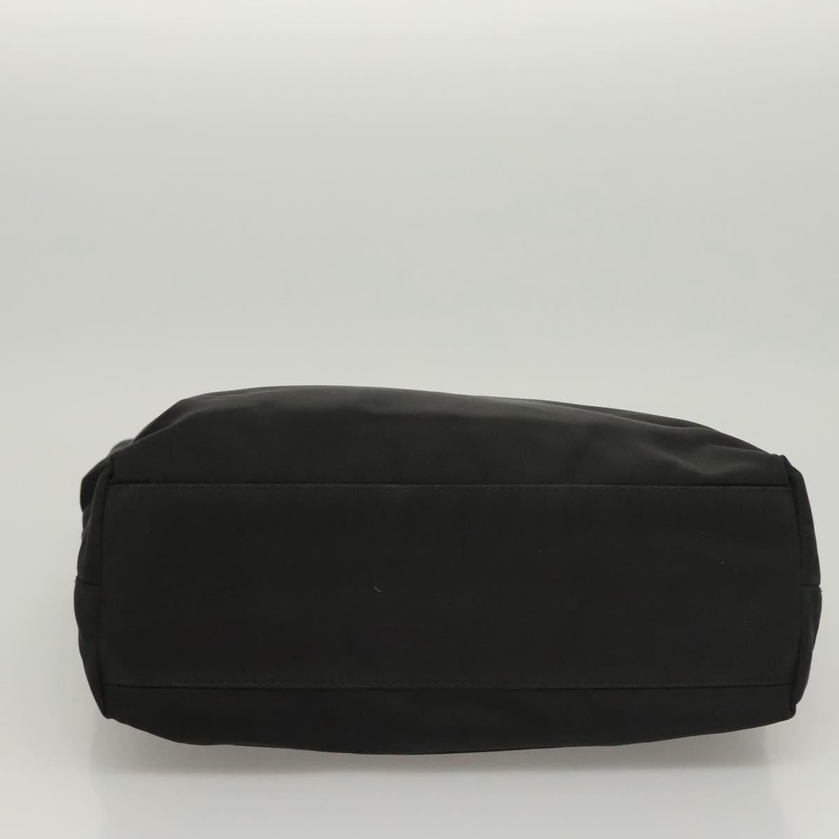 PRADA Hand Bag Nylon Plastic Black Clear Auth 122690