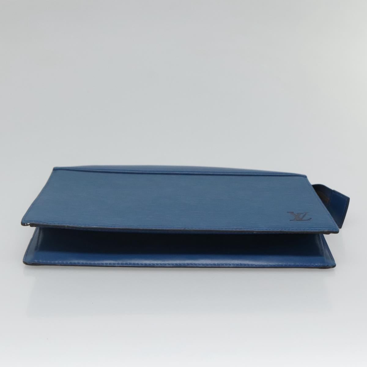 LOUIS VUITTON Epi Trousse Crete Pouch Blue M48405 LV Auth 122710