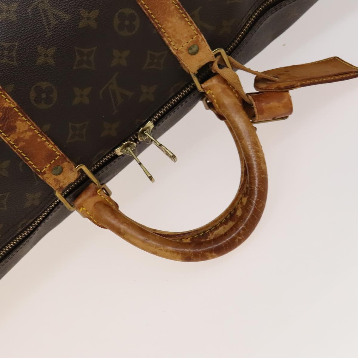 LOUIS VUITTON Monogram Keepall 55 Boston Bag M41424 LV Auth 122735