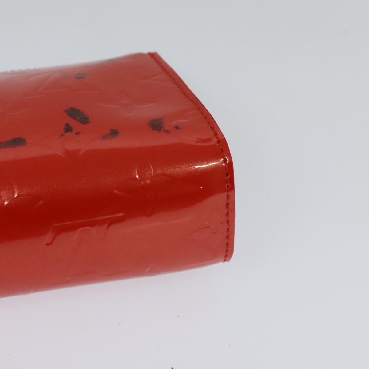 LOUIS VUITTON Monogram Vernis Trousse Cosmetic Orenge Sunset M93648 Auth 122736