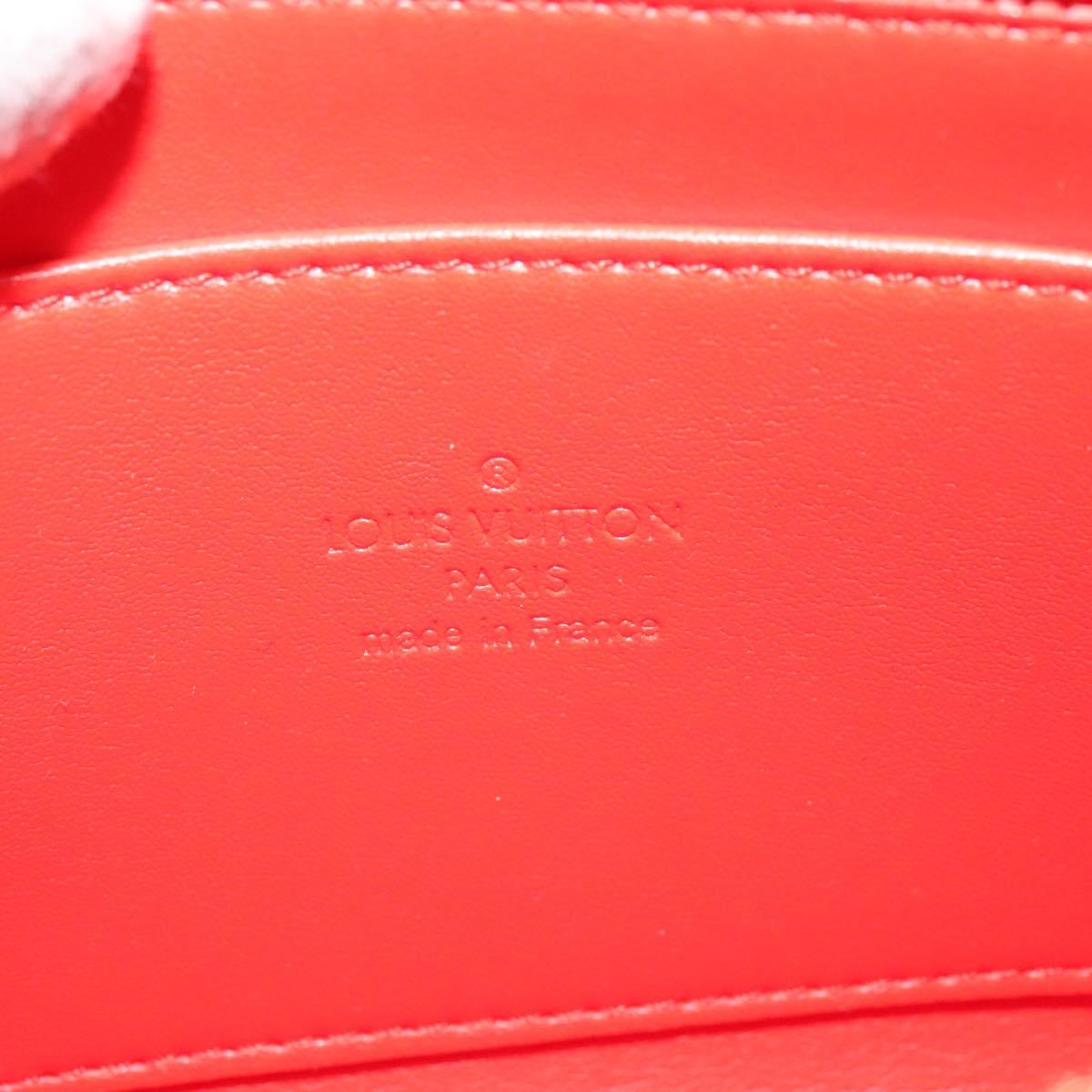 LOUIS VUITTON Monogram Vernis Trousse Cosmetic Orenge Sunset M93648 Auth 122736