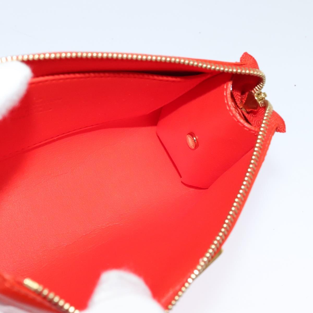 LOUIS VUITTON Monogram Vernis Trousse Cosmetic Orenge Sunset M93648 Auth 122736