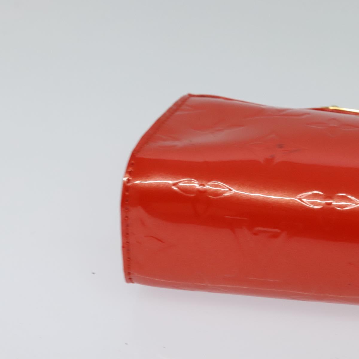 LOUIS VUITTON Monogram Vernis Trousse Cosmetic Orenge Sunset M93648 Auth 122736