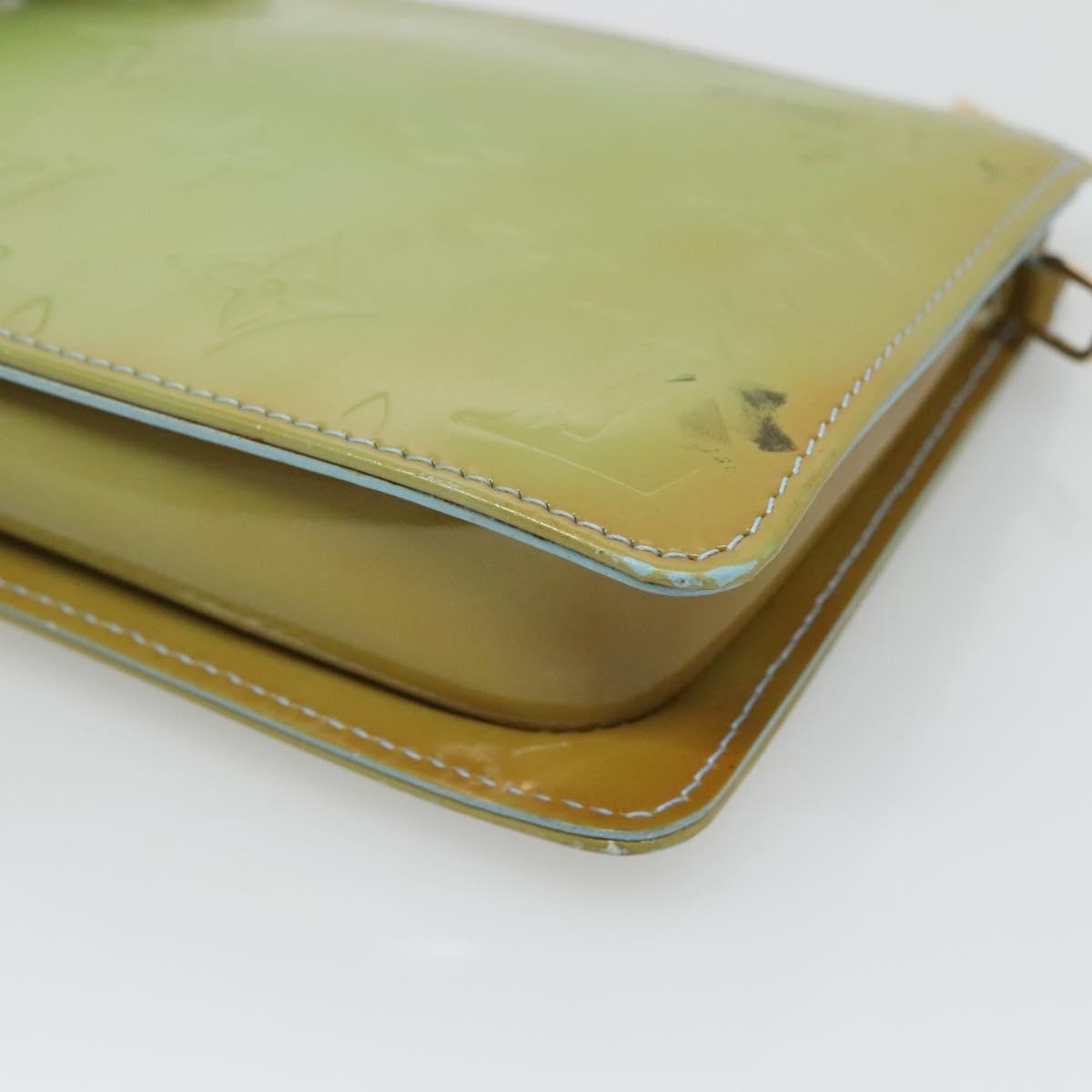 LOUIS VUITTON Monogram Vernis Lexington Pouch Baby Blue M91011 LV Auth 122737