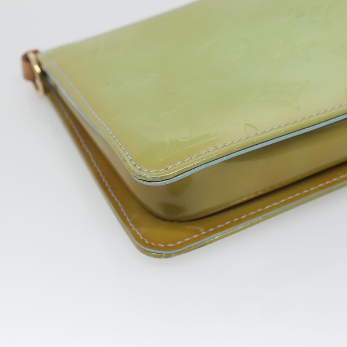 LOUIS VUITTON Monogram Vernis Lexington Pouch Baby Blue M91011 LV Auth 122737