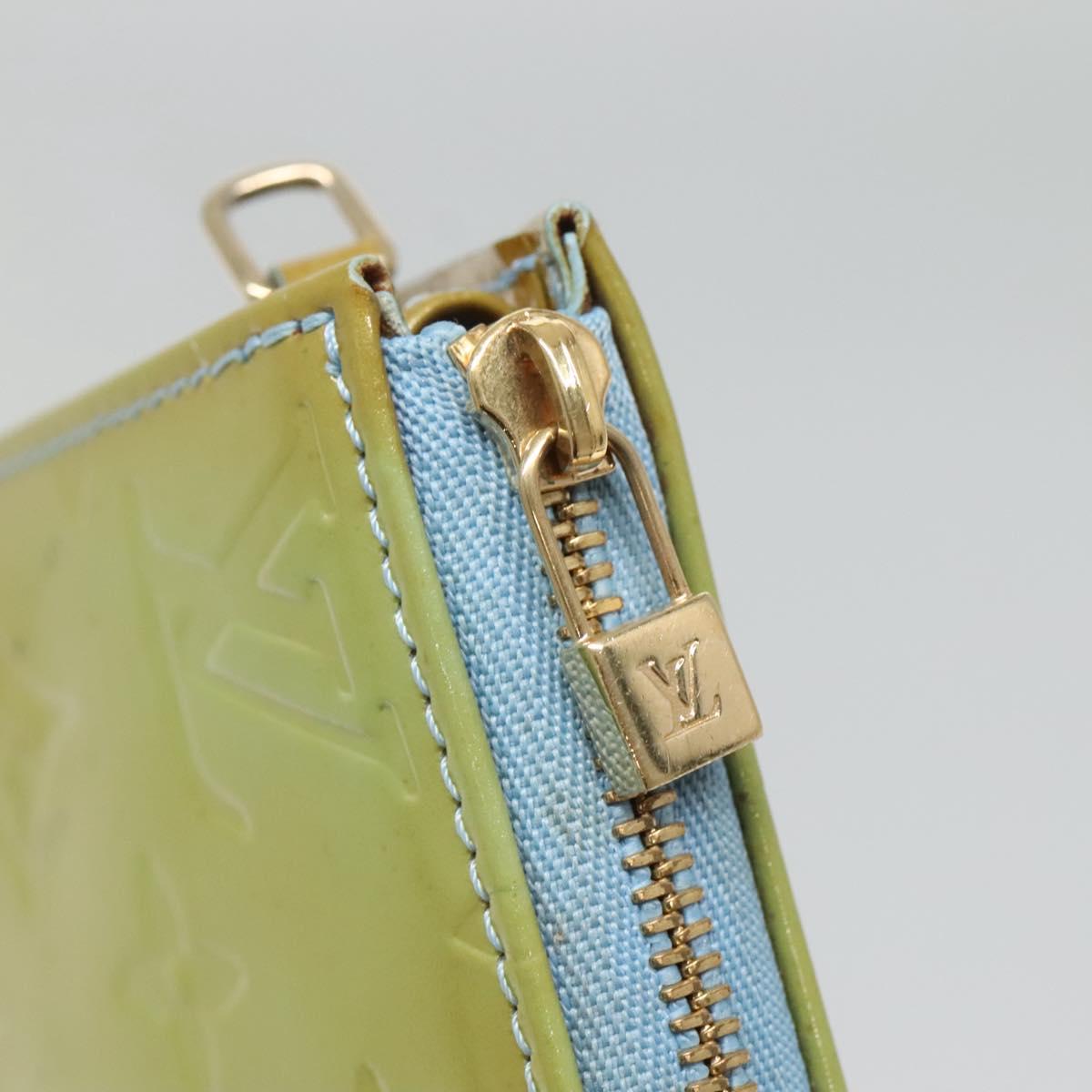 LOUIS VUITTON Monogram Vernis Lexington Pouch Baby Blue M91011 LV Auth 122737
