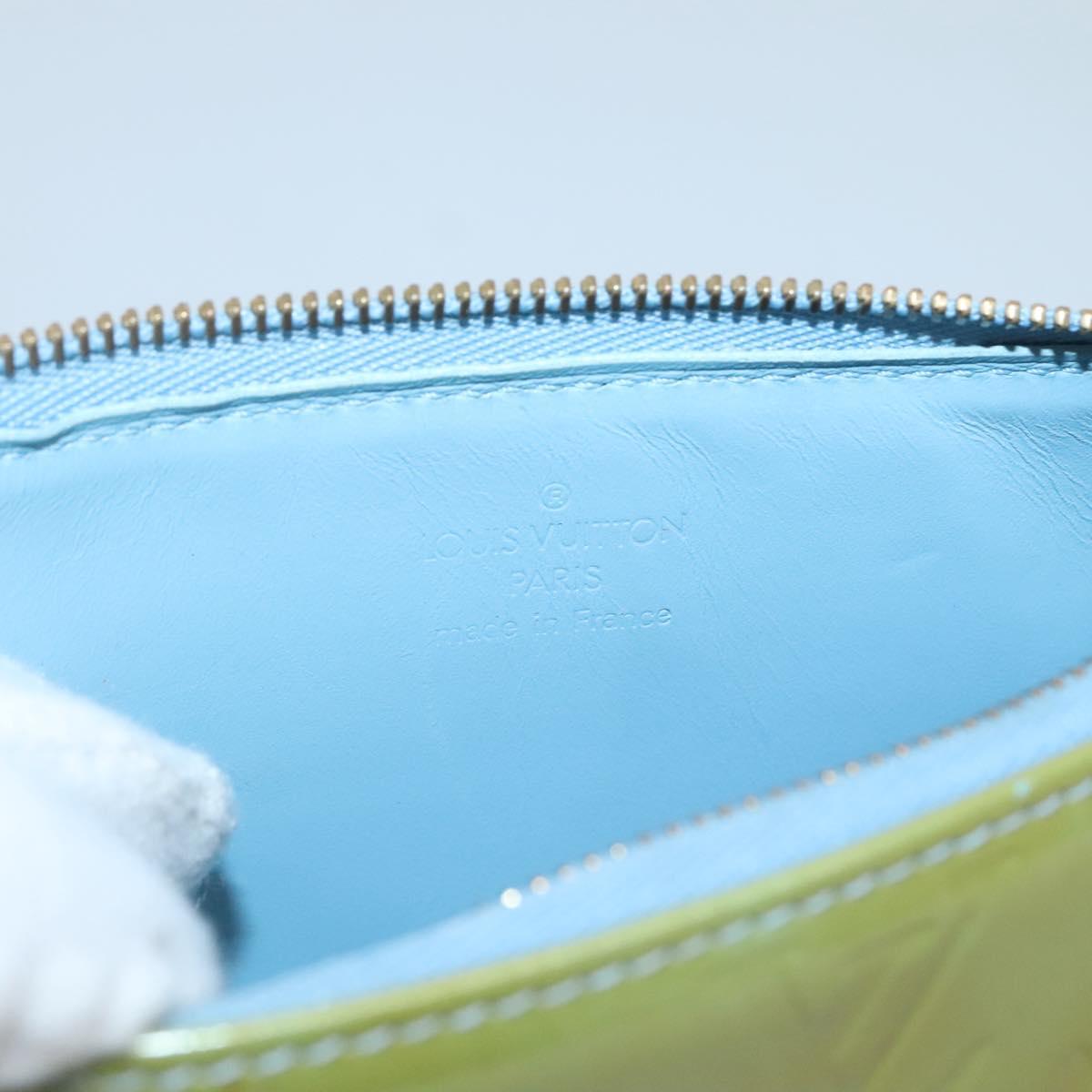 LOUIS VUITTON Monogram Vernis Lexington Pouch Baby Blue M91011 LV Auth 122737