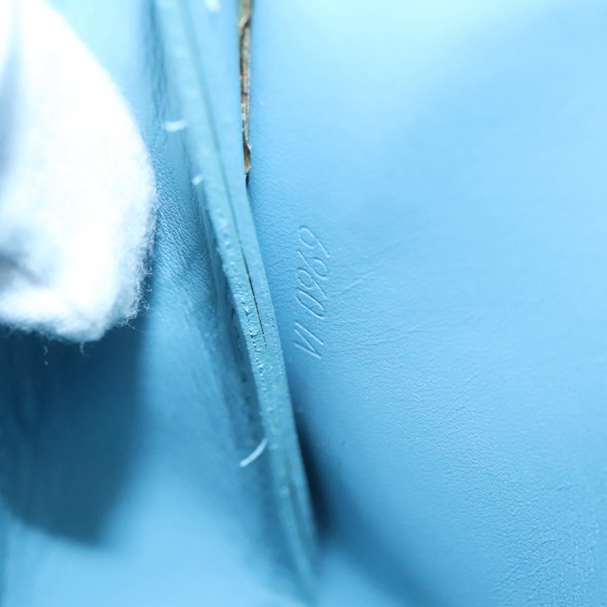 LOUIS VUITTON Monogram Vernis Lexington Pouch Baby Blue M91011 LV Auth 122737