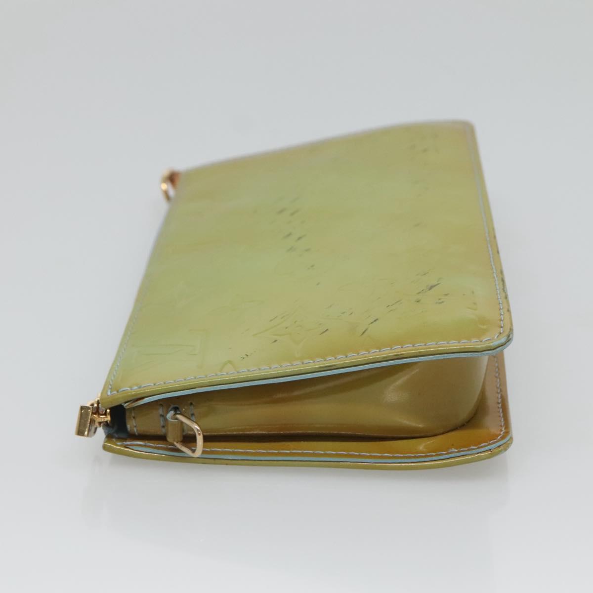 LOUIS VUITTON Monogram Vernis Lexington Pouch Baby Blue M91011 LV Auth 122737