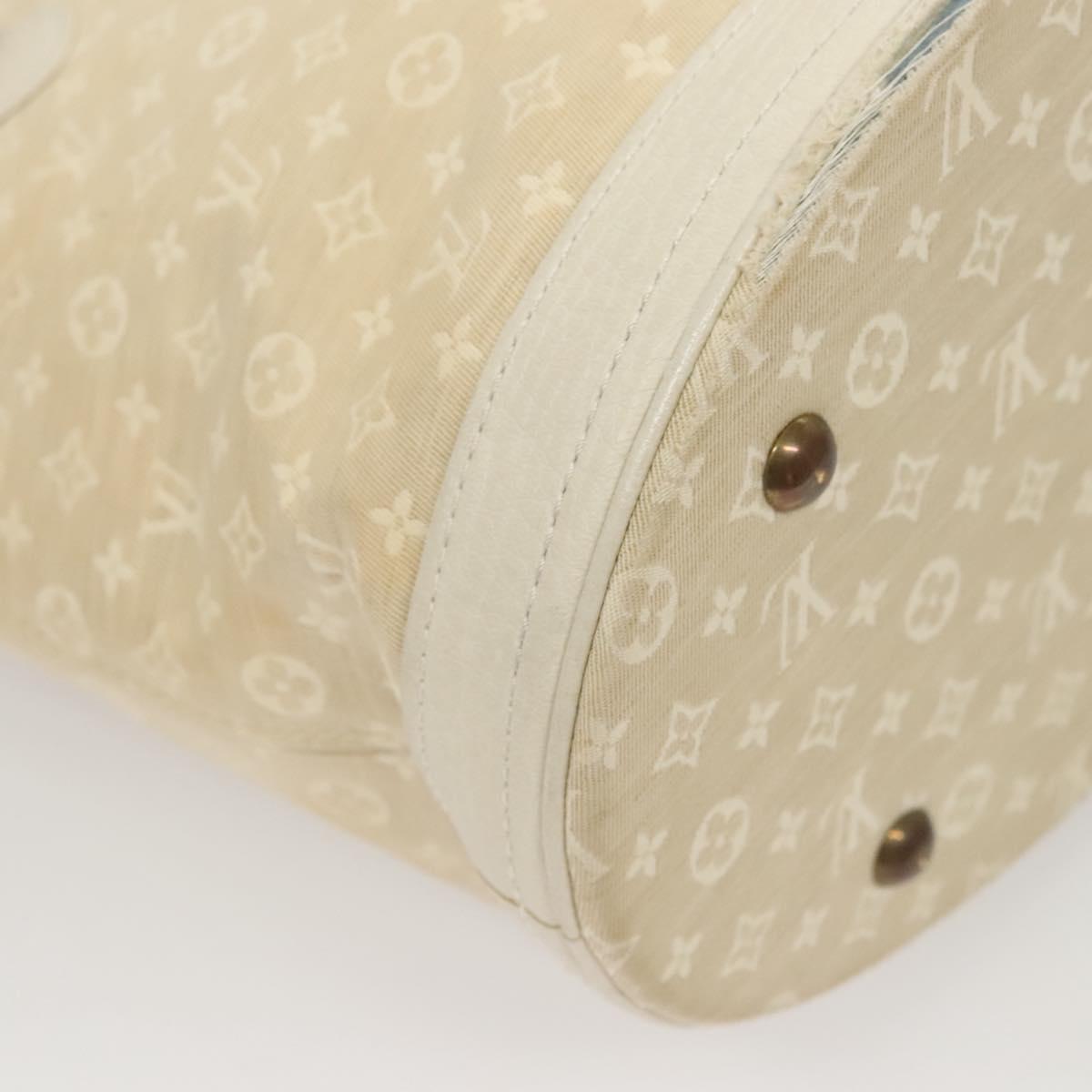LOUIS VUITTON Monogram Mini Lin Bucket PM Shoulder Bag Dunne M95316 Auth 122741