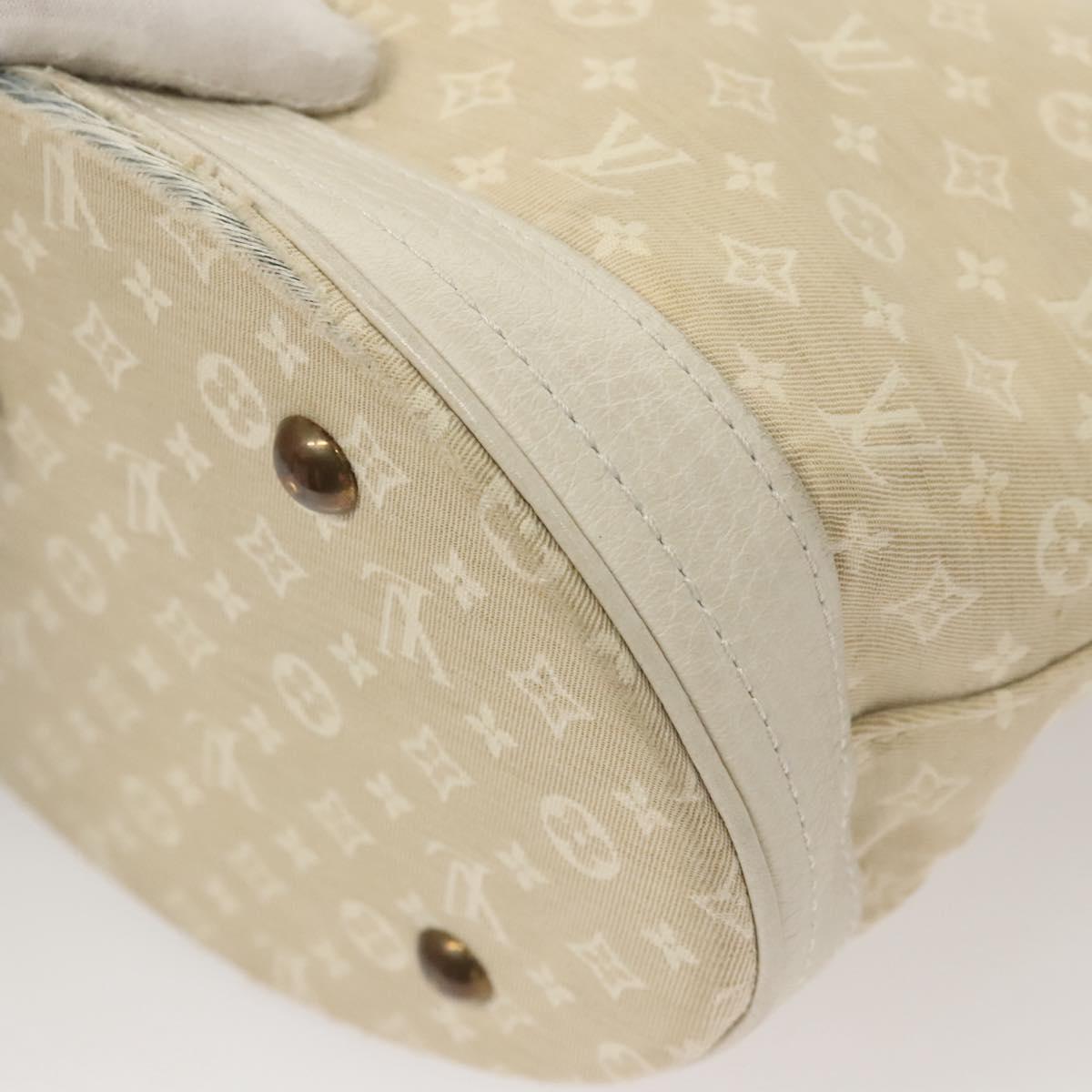 LOUIS VUITTON Monogram Mini Lin Bucket PM Shoulder Bag Dunne M95316 Auth 122741