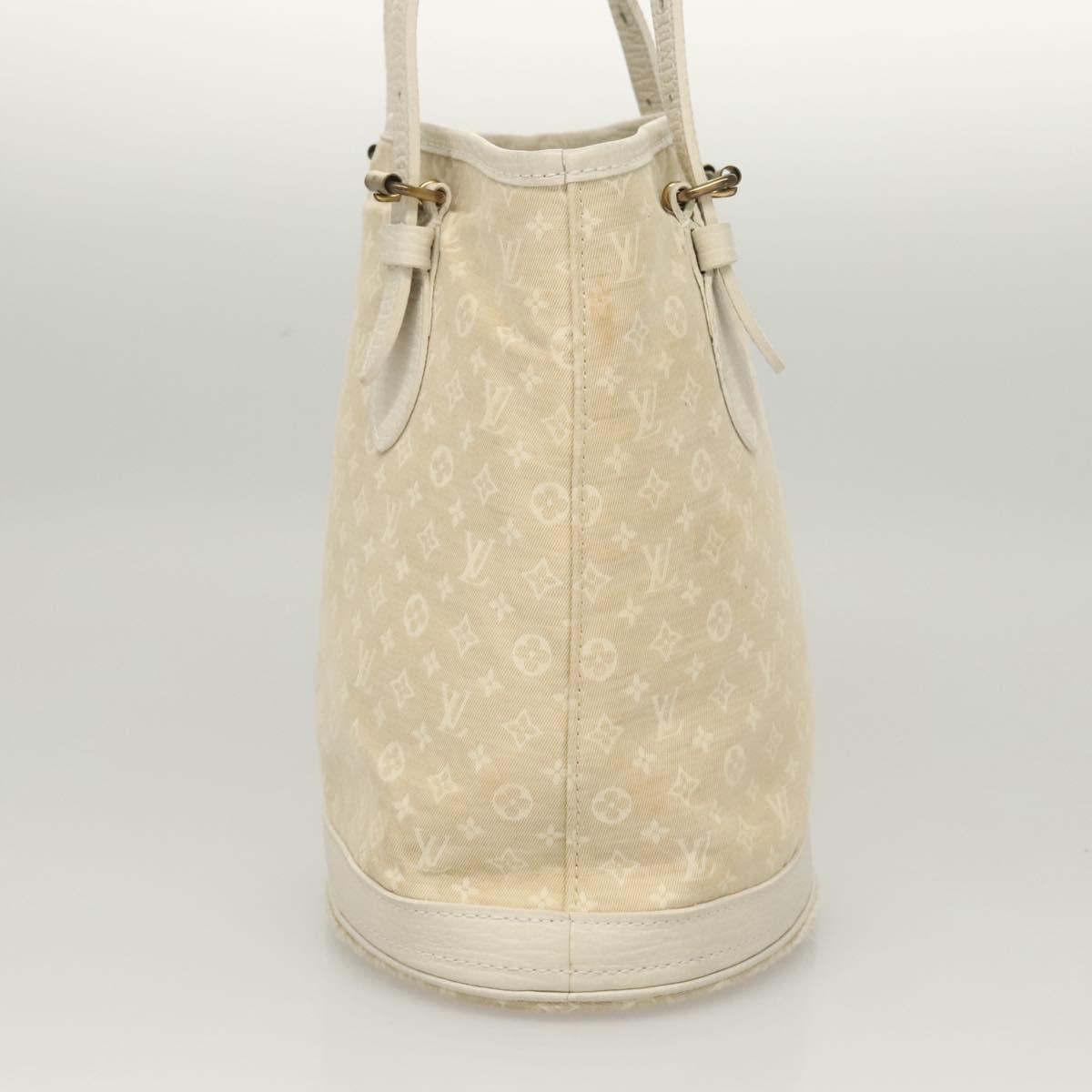 LOUIS VUITTON Monogram Mini Lin Bucket PM Shoulder Bag Dunne M95316 Auth 122741