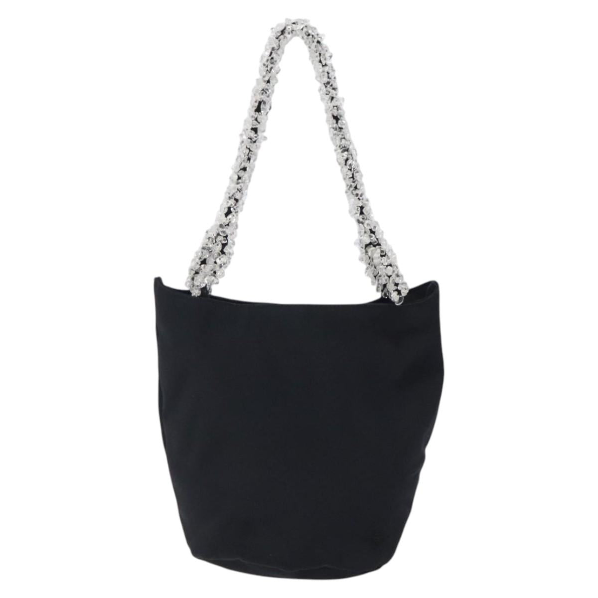 BOTTEGA VENETA Hand Bag Nylon Black Clear Auth 122777