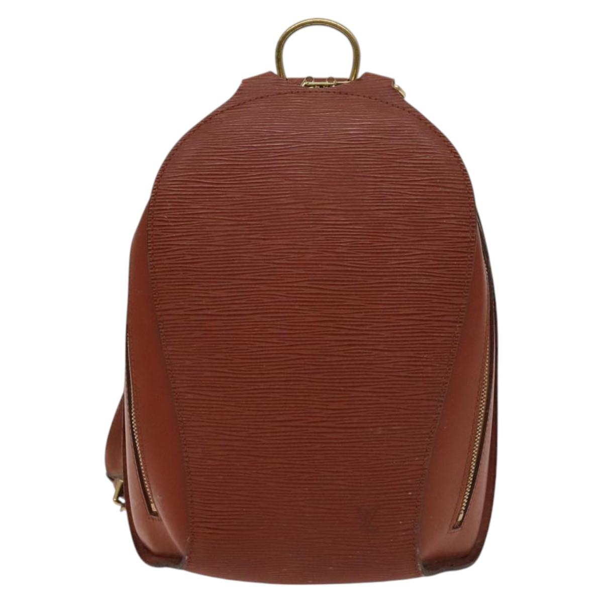 LOUIS VUITTON Epi Mabillon Backpack Brown M52233 LV Auth 122788
