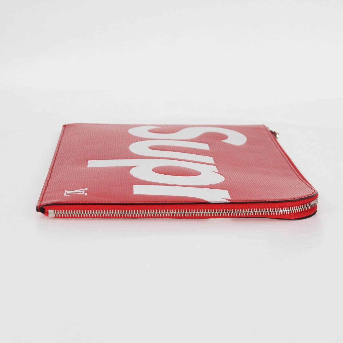 LOUIS VUITTON Epi Supreme Pochette Jules GM Bag Red White M67722 Auth 122842SM