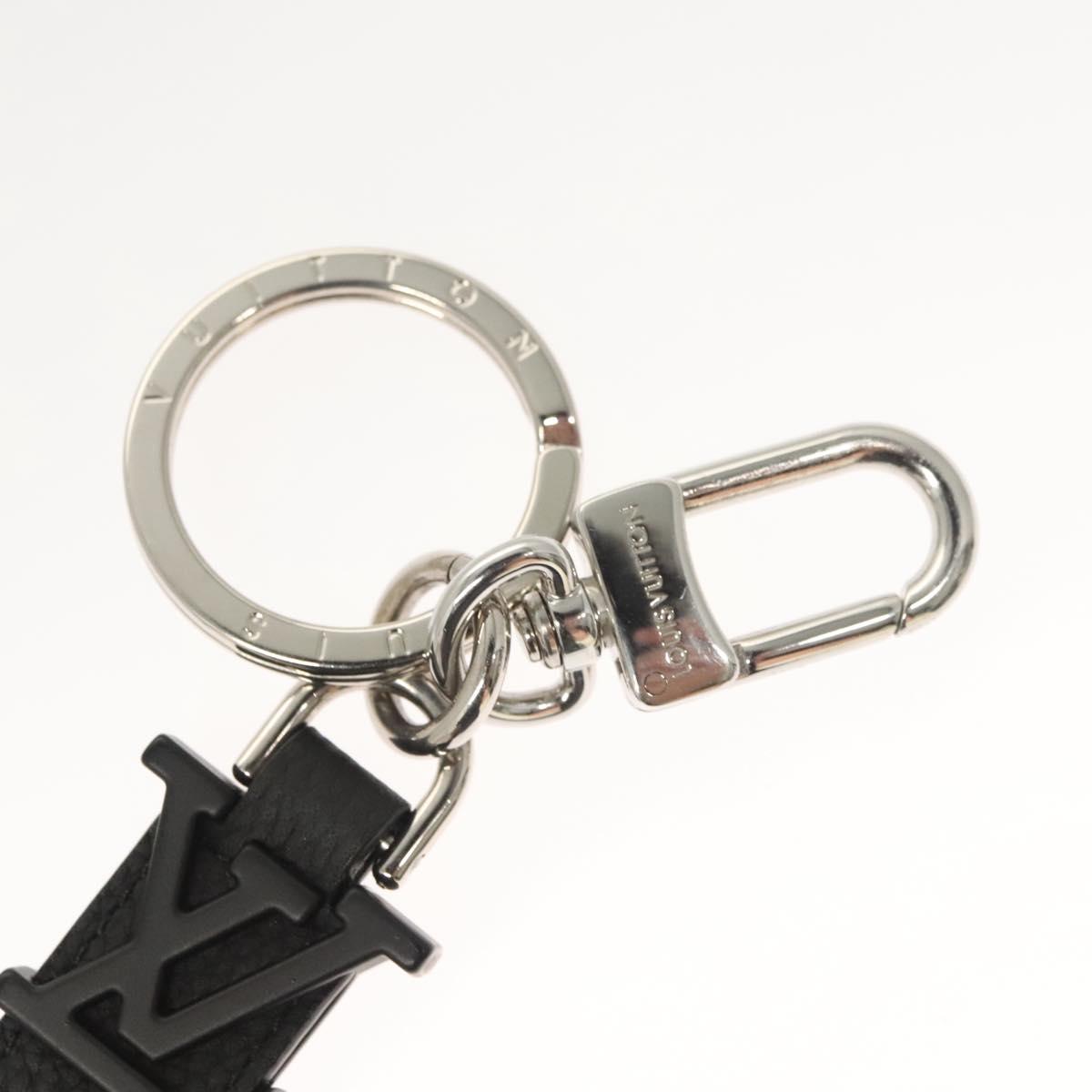 LOUIS VUITTON Dragon Nua Erogram Key Ring Leather Black M01194 LV Auth 122857
