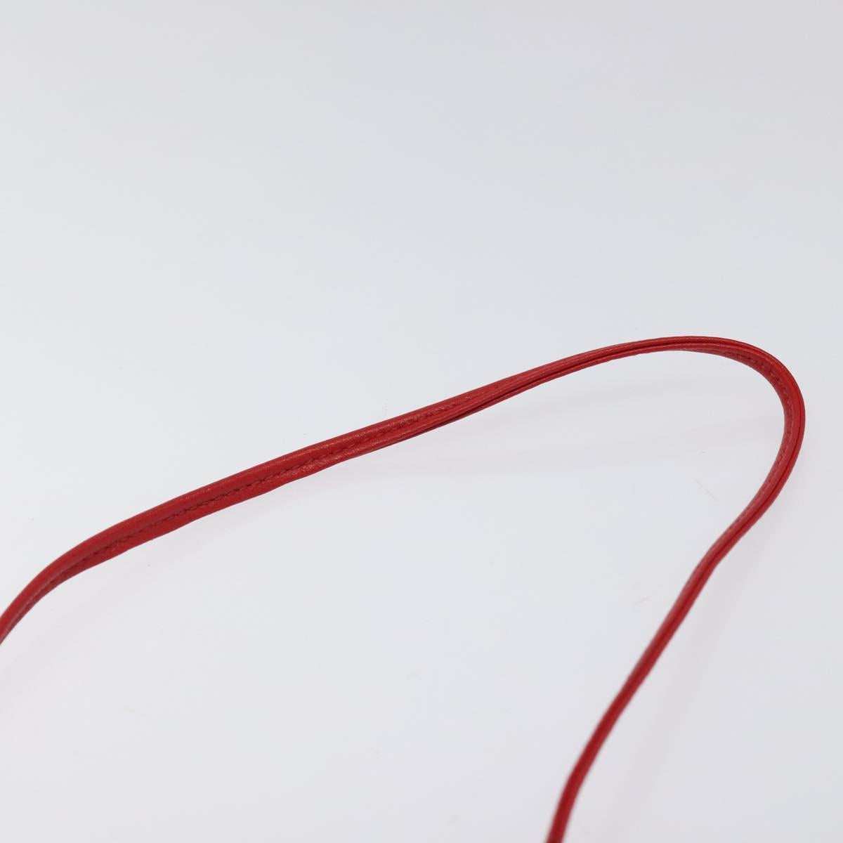 BOTTEGA VENETA INTRECCIATO Accessory Pouch Leather Red Auth 122864