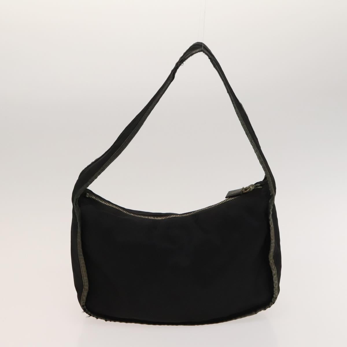 PRADA Shoulder Bag Nylon 2Set Black Green Auth 122870