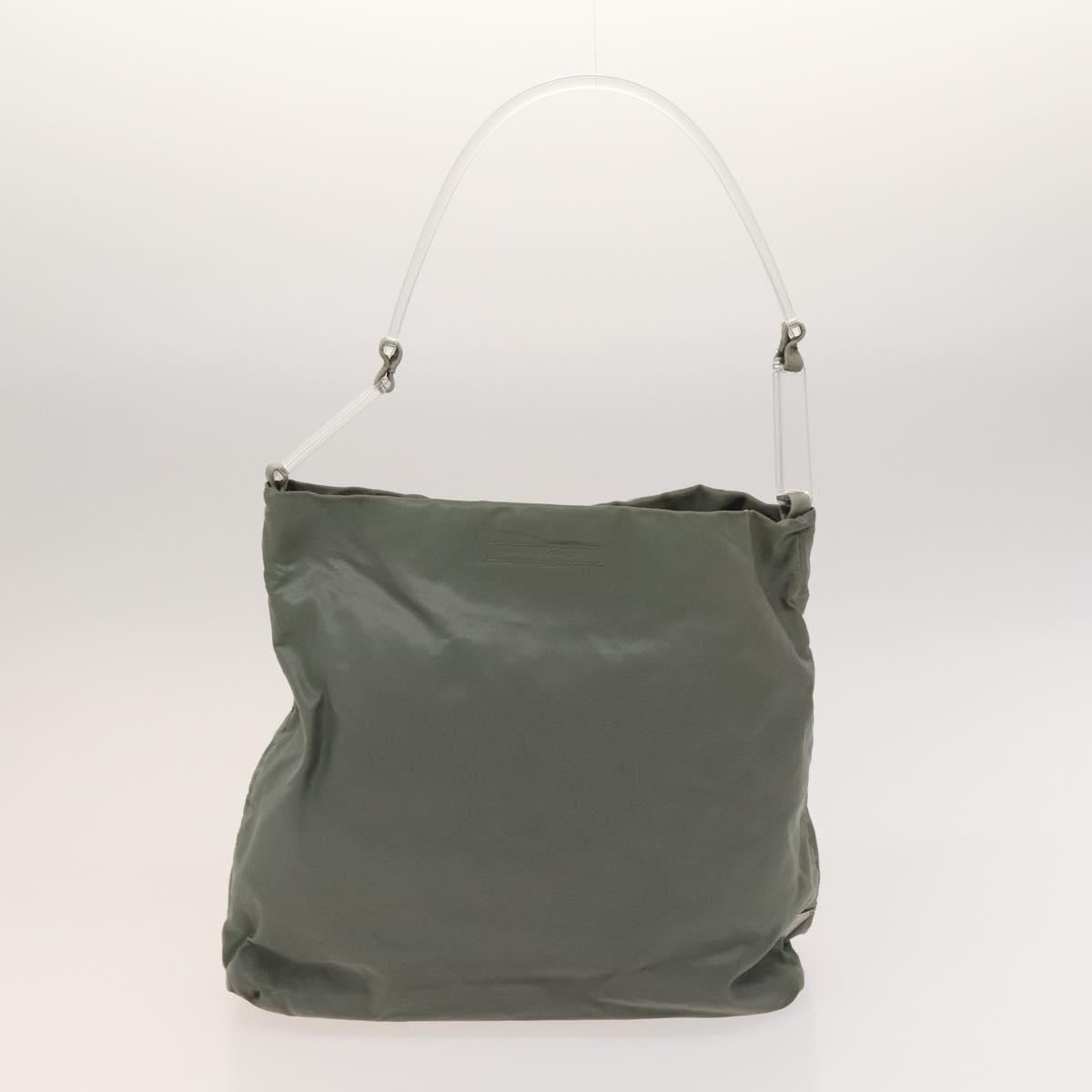 PRADA Shoulder Bag Nylon 2Set Black Green Auth 122870