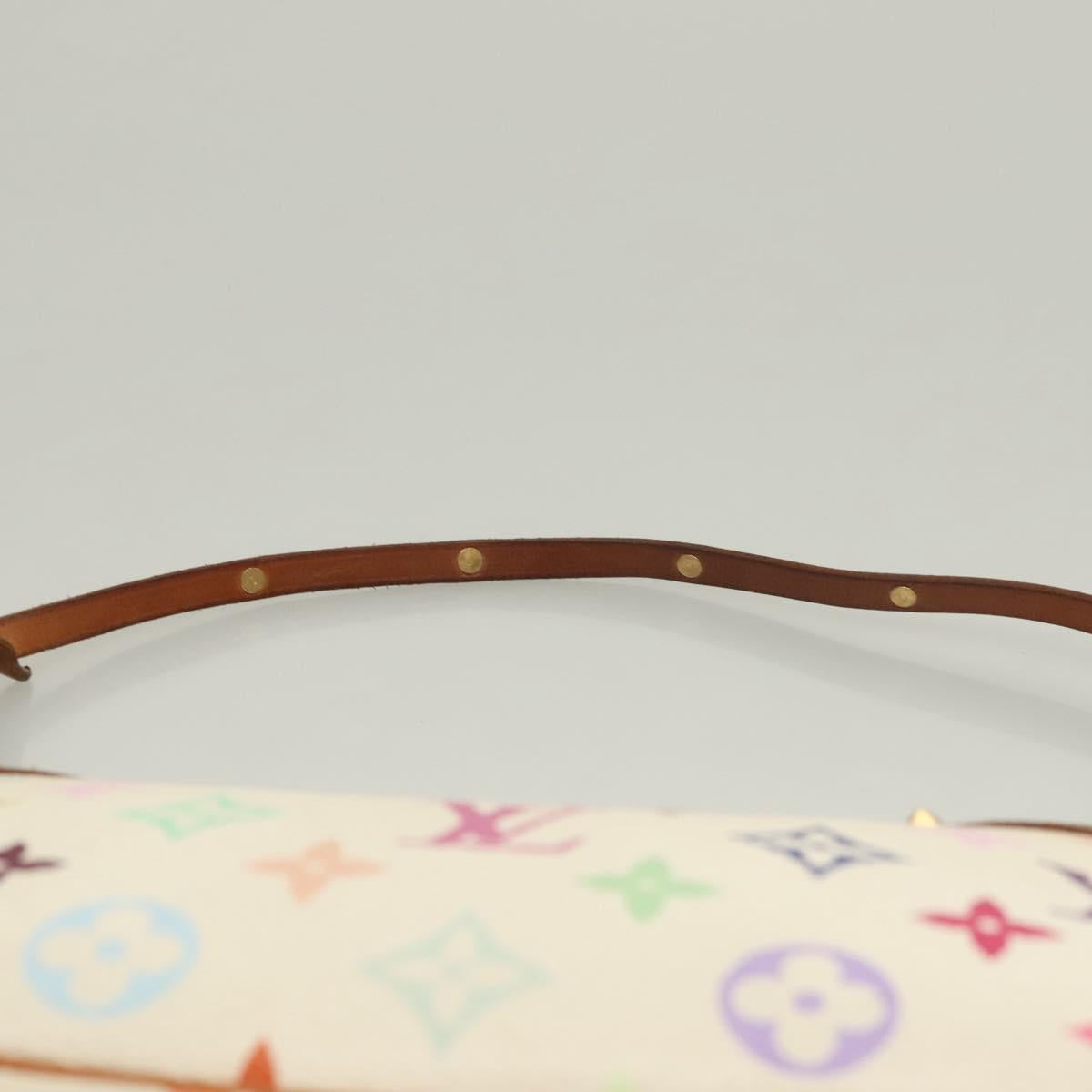 LOUIS VUITTON Multicolor Pochette Accessoires Pouch White M92649 LV Auth 122878