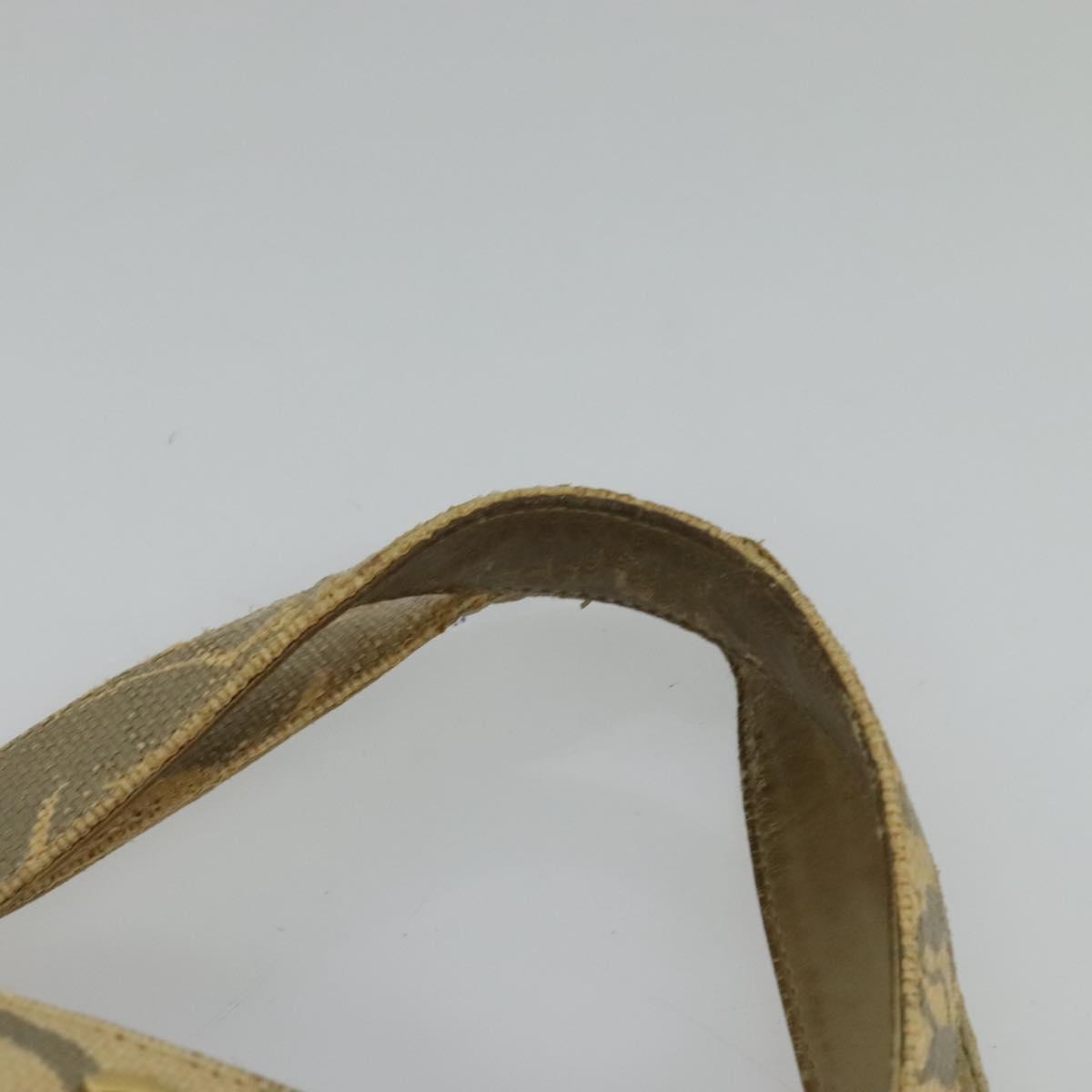 CHANEL Camelia Chain Tote Bag Straw Beige CC Auth 122907