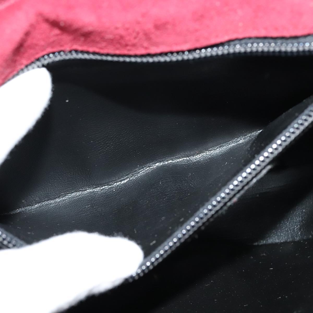 Salvatore Ferragamo Vala Shoulder Bag Patent leather Bordeaux Gold Auth 122920